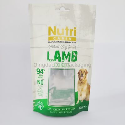 comprar Alimentos para mascotas Bolsas de pie con ventana para el embalaje Cerradura de cremallera reabrible online manufacture