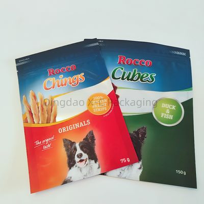 comprar Alimentos para mascotas Bolsas de sello de 3 lados Coloridas Bolsas compostables Embalaje a prueba de humedad online manufacture