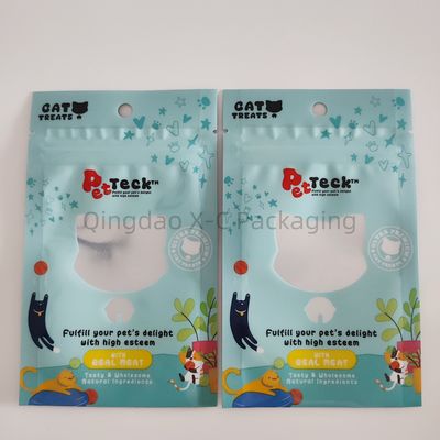 comprar Bolsa de embalaje impresa a medida Bolsas de embalaje con cremallera de plástico para alimentos con mango de sellado térmico online manufacture