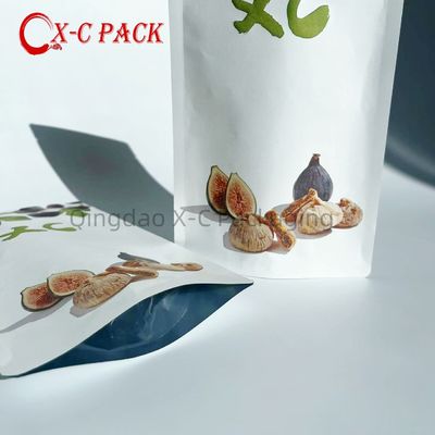 comprar Papel Kraft de color marrón con cremallera cerrada con cremallera selladora térmica almacenamiento de alimentos bolsas de embalaje online manufacture