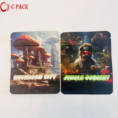 comprar Diseño de embalaje de impresión a prueba de niños de caramelos 3 lados Mini Ziplock 3.5g 3.5 gramos Bolsa Mylar personalizada online manufacture