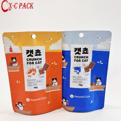 comprar China Impresión de bolsas de cierre con cremallera abiertas y fáciles para alimentos para perros Embalaje 70g Bolsa de pie Bolsa de embalaje de plástico laminada online manufacture