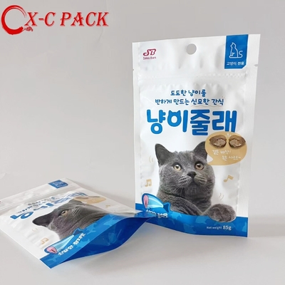 comprar Bolsas de embalaje para alimentos para mascotas de plástico personalizadas al por mayor, para snacks, gatos, perros, alimentos húmedos para mascotas, bolsas con cierre de cremallera y soporte online manufacture