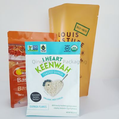 Bolso de embalaje de calidad alimentaria de estiramiento laminado con impresión gravada