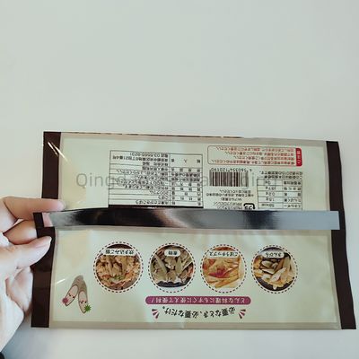 Compuestos con sello trasero Bolsa de sello térmico de plástico con sello trasero de regazo medio Embalaje de alimentos fácil de rasgar