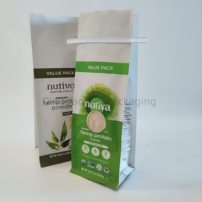 Bolso de 8 lados con corbata de hojalata para proteína en polvo
