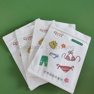 Embalaje de bolsas de papel de algodón rectangular con cremallera de 10 colores impreso a medida