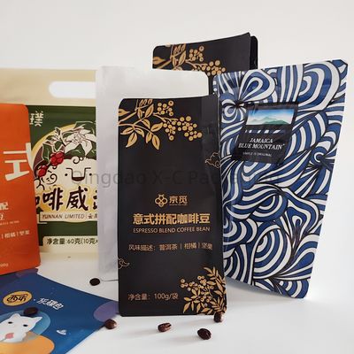Bolsa de plástico laminada reabrible de pie espesor personalizado para caramelos