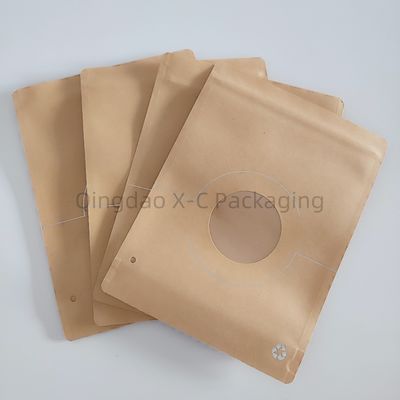 Bolso de papel Kraft marrón personalizado en rollo Logotipo personalizado impreso para llevar