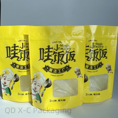 Bolso de embalaje de calidad alimentaria de estiramiento laminado con impresión gravada