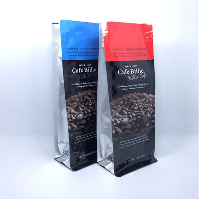 Cerradura con cremallera reforzada Bolso de fondo plano para café y nueces 100% inspección QC