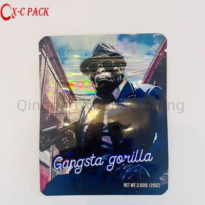 Impreso a medida Comestible Reutilizable 3.5g Bolsa de Mylar Cerradura de cremallera Dulces Embalaje de plástico Bolsa de aluminio Bolsa sellada de cremallera